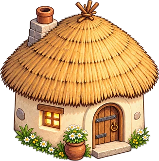 獺獺島茅草屋